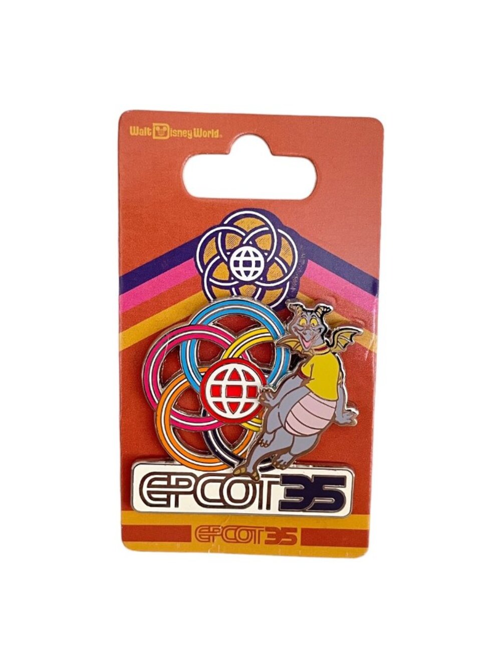 Disney Parks Walt Disney World Figment Epcot 35th Anniversary Logo Pin